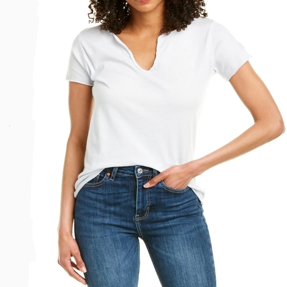 Zadig & Voltaire Tee Tunisien MC Skull V-Neck Short Sleeve Metallic Grey M NWT - Picture 5 of 16